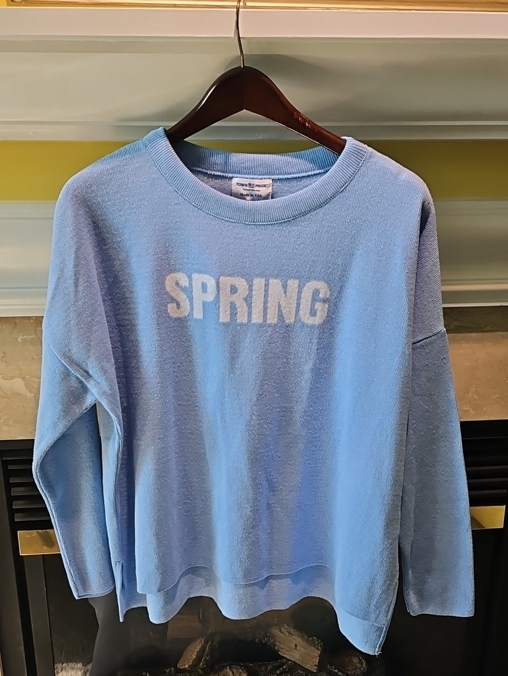 Town Pride Baby Blue Sweater Size Med